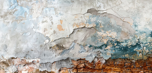 Abstract concrete wall with textured plaster and paint blank backdrop for creative designs