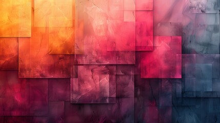 Naklejka premium Ultra-sharp image of a geometric pattern with overlapping translucent shapes and a delicate gradient, highlighting the intricate layers and seamless blending of colors in a precise and modern design