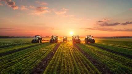 Fototapeta premium Tractors in the Field 3