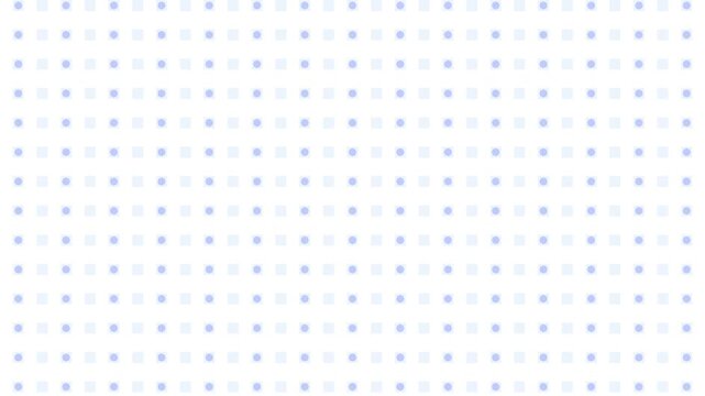 Abstract motion graphics background with blue pattern squares dots lined loop animation white background