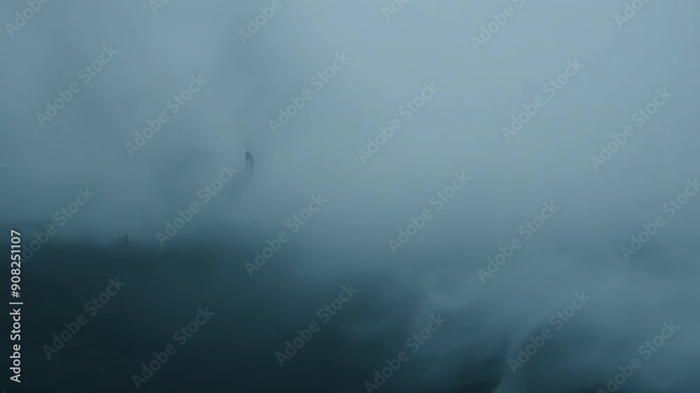 Wall mural the dense fog es away any sense of direction making it impossible to distinguish between reality and