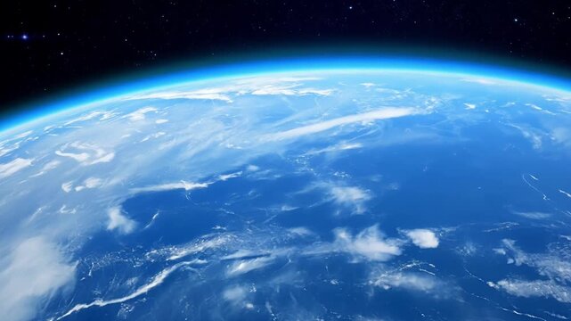 A timelapse of the gradual thinning of the atmosphere as altitude increases highlighting its finite nature.