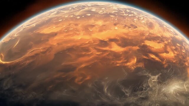 A closer look at the stunning greenhouse effect on Venus as the thick clouds heat and create a scorching hot surface.