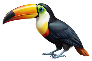 Toucan bird portrait isolated