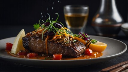 Upscale restaurant meal showcasing the art of culinary presentation and exceptional flavor