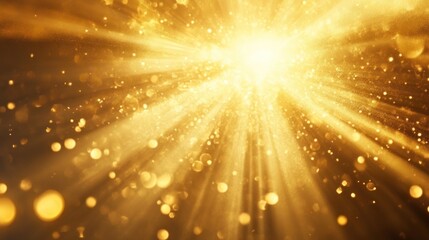 Golden Light Rays and Sparkle