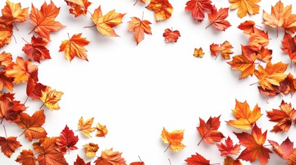 Fototapeta premium Autumn Leaves Frame 4
