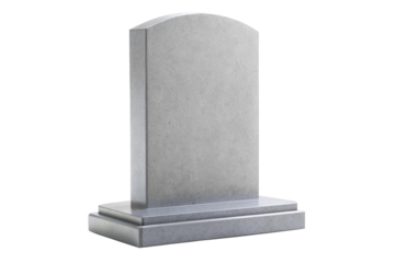 Grey tombstone clipart isolated