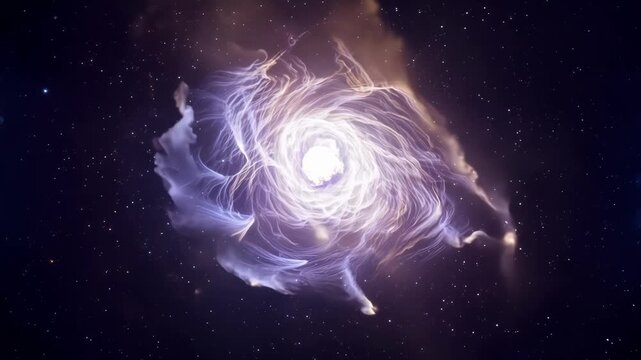 Gaze upon the hauntingly beautiful sight of a dying star its light fading but still spectacular in its final moments.