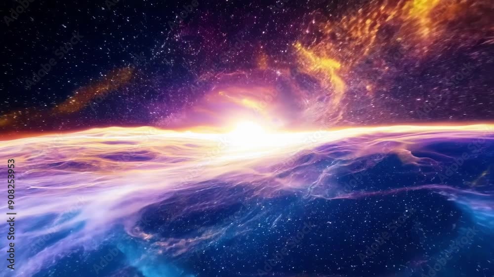 Wall mural a timelapse of the evershifting patterns and hues of the cosmic microwave background a visual repres