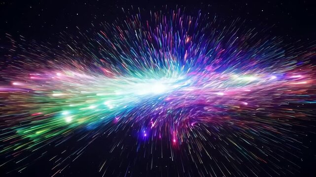An intense and abrupt outburst of highenergy particles violently erupting from a distant galaxy and reaching our telescopes in a matter of seconds.