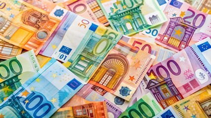 Euro Currency Symphony: A Tapestry of Colors and Denominations  Generative AI