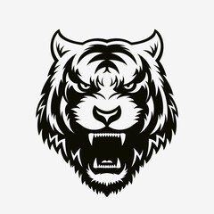 Tiger head, face logo. Vector logo template