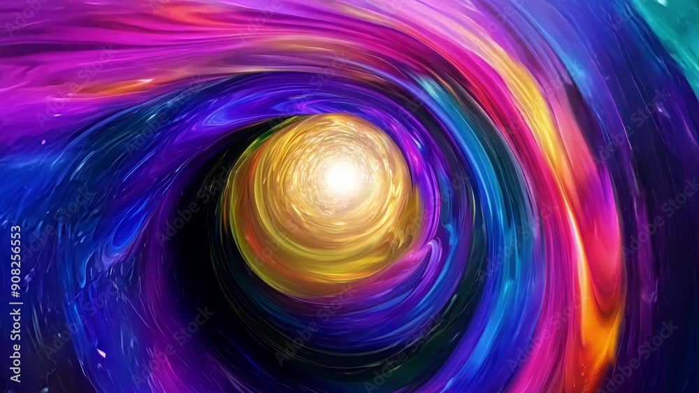 Poster surrounded by a kaleidoscope of swirling colors we soar with the cosmic winds through the infinite r