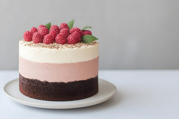 Chocolate Raspberry Truffle Cake