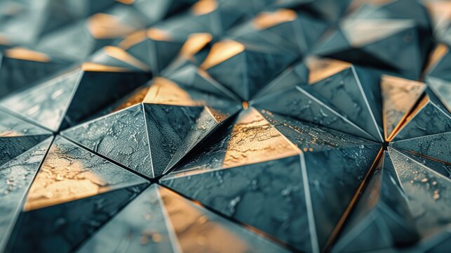 A cluster of triangles in various shapes and sizes