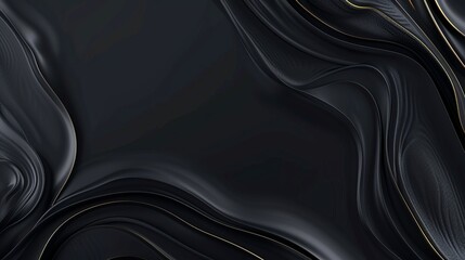 Fototapeta premium Abstract Black Waves 6