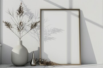 Minimalistic Empty Frame with Plants 9