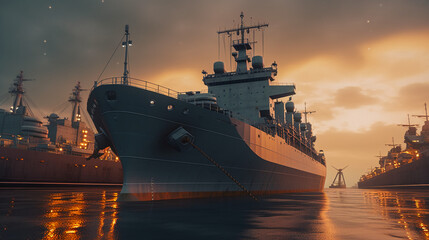 Obraz premium ship at night