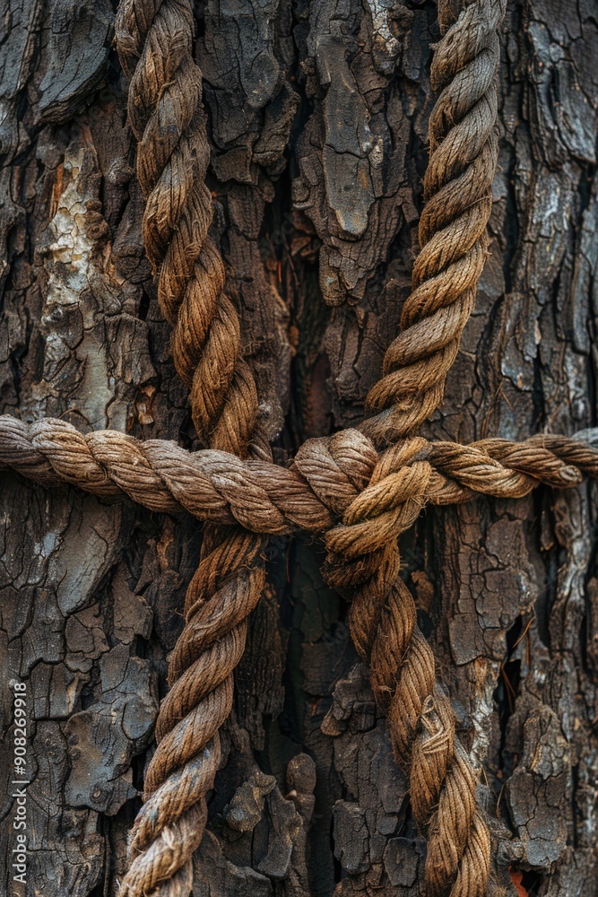 Aufkleber a detailed view of a knot on a tree trunk
