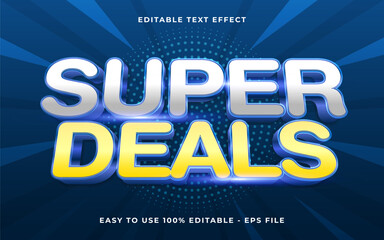 3d super deals gradient sparkle text style effect template editable text effect