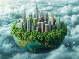 Green technology. Environmental technology. Sustainable development goals. SDGs. Global sustainable environment - ESG, net zero, eco, co2, carbon, tree save our planet, world environment day