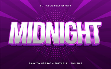 3d mid night gradient sparkle text style effect template editable text effect