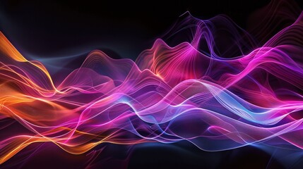 Obraz premium Abstract Colorful Light Waves 18