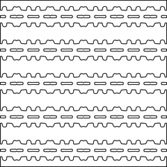 Fototapeta premium Monochrome ornamental texture with smooth linear shapes, zigzag lines, lace pattern.Abstract black pattern for web page, textures, card, poster, fabric, textile. White background.