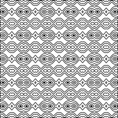 Monochrome ornamental texture with smooth linear shapes, zigzag lines, lace pattern.Abstract black  pattern for web page, textures, card, poster, fabric, textile. White background.