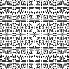 Monochrome ornamental texture with smooth linear shapes, zigzag lines, lace pattern.Abstract black  pattern for web page, textures, card, poster, fabric, textile. White background.