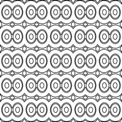 Monochrome ornamental texture with smooth linear shapes, zigzag lines, lace pattern.Abstract black  pattern for web page, textures, card, poster, fabric, textile. White background.