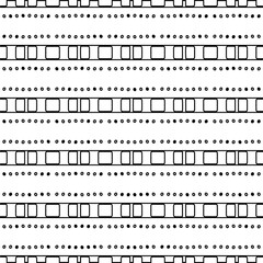 Monochrome ornamental texture with smooth linear shapes, zigzag lines, lace pattern.Abstract black  pattern for web page, textures, card, poster, fabric, textile. White background.