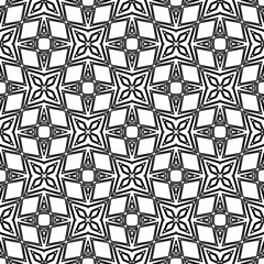 Monochrome ornamental texture with smooth linear shapes, zigzag lines, lace pattern.Abstract black  pattern for web page, textures, card, poster, fabric, textile. White background.