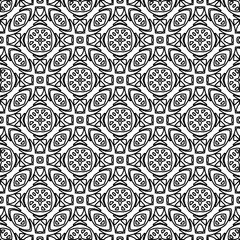  Monochrome ornamental texture with smooth linear shapes, zigzag lines, lace pattern.Abstract black  pattern for web page, textures, card, poster, fabric, textile. White background.
