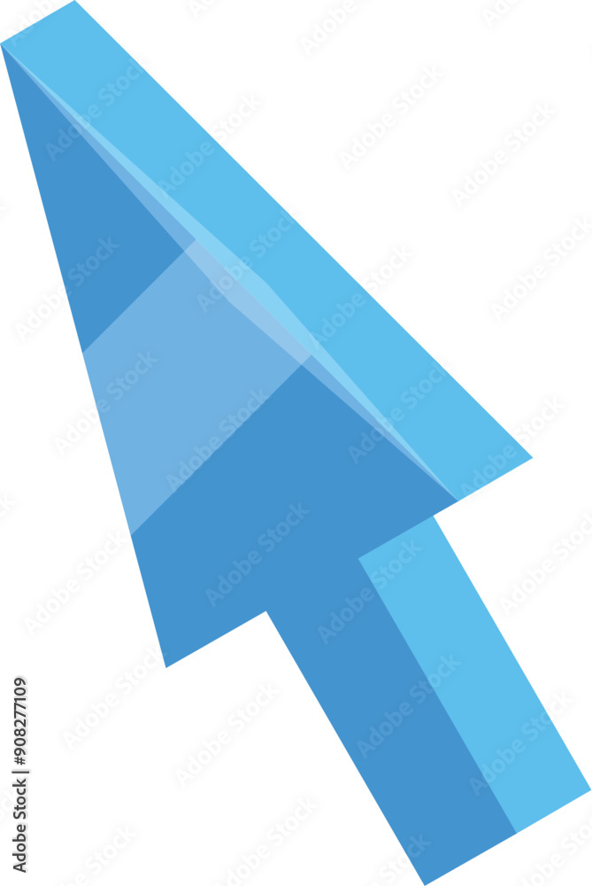 Poster blue cursor is pointing up and to the right, showing a mouse clicking