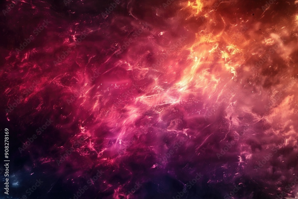 Poster colorful space background with stars and planets