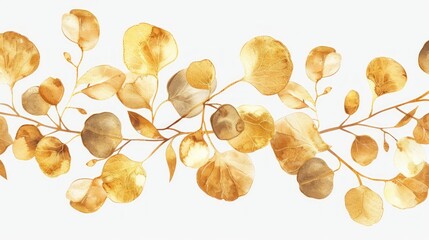 Fototapeta premium Gold Leaves Illustration 6