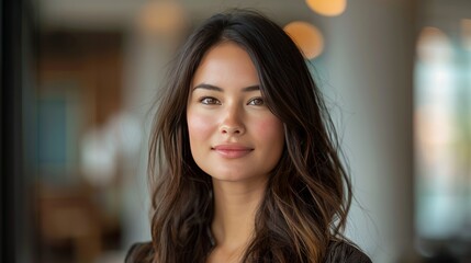 Confident Woman in Office Setting