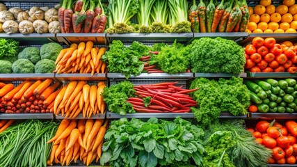 Variety of Vegetables Displayed