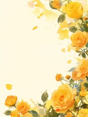 Free watercolor Rose blossom drawing white background