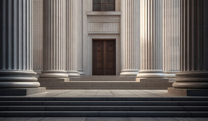 courthouse government classical columns building with steps