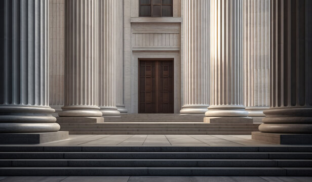 courthouse government classical columns building with steps