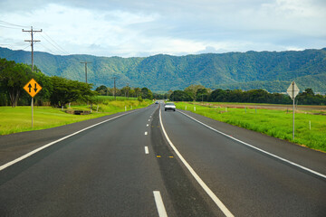 Bruce Highway near Cairns in the far north of Queensland in Australia