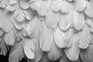 A close-up shot of a bunch of white feathers