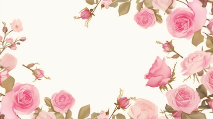 Free watercolor Rose blossom drawing white background