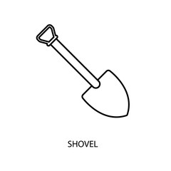 shovel concept line icon. Simple element illustration. shovel concept outline symbol design.