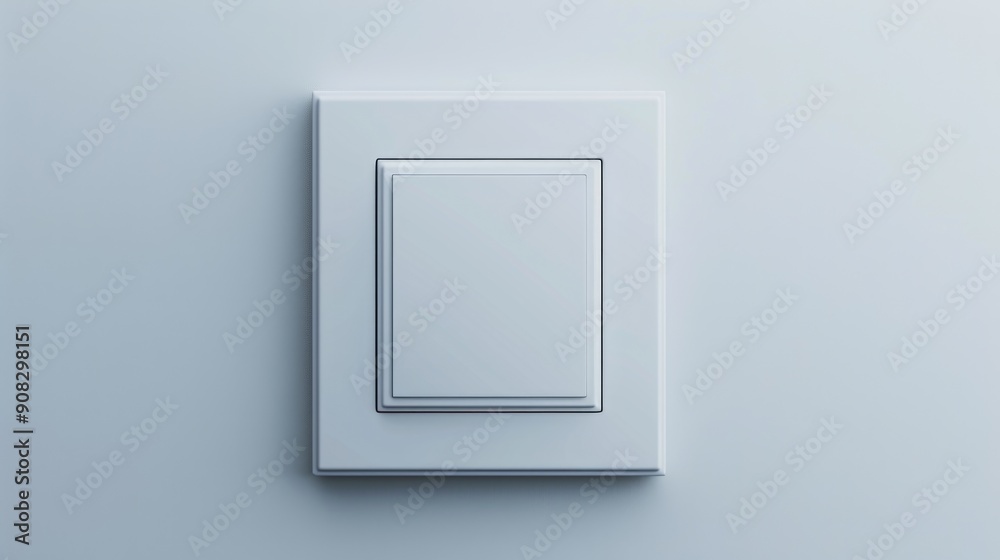 Poster simple light switch on a gray background