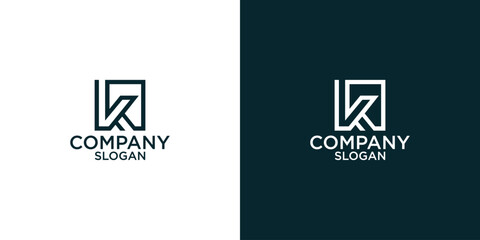letter k abstract monogram logo vector design