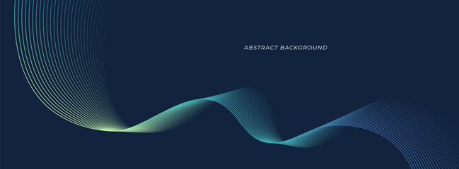 Abstract lines wave gradient color on dark background.